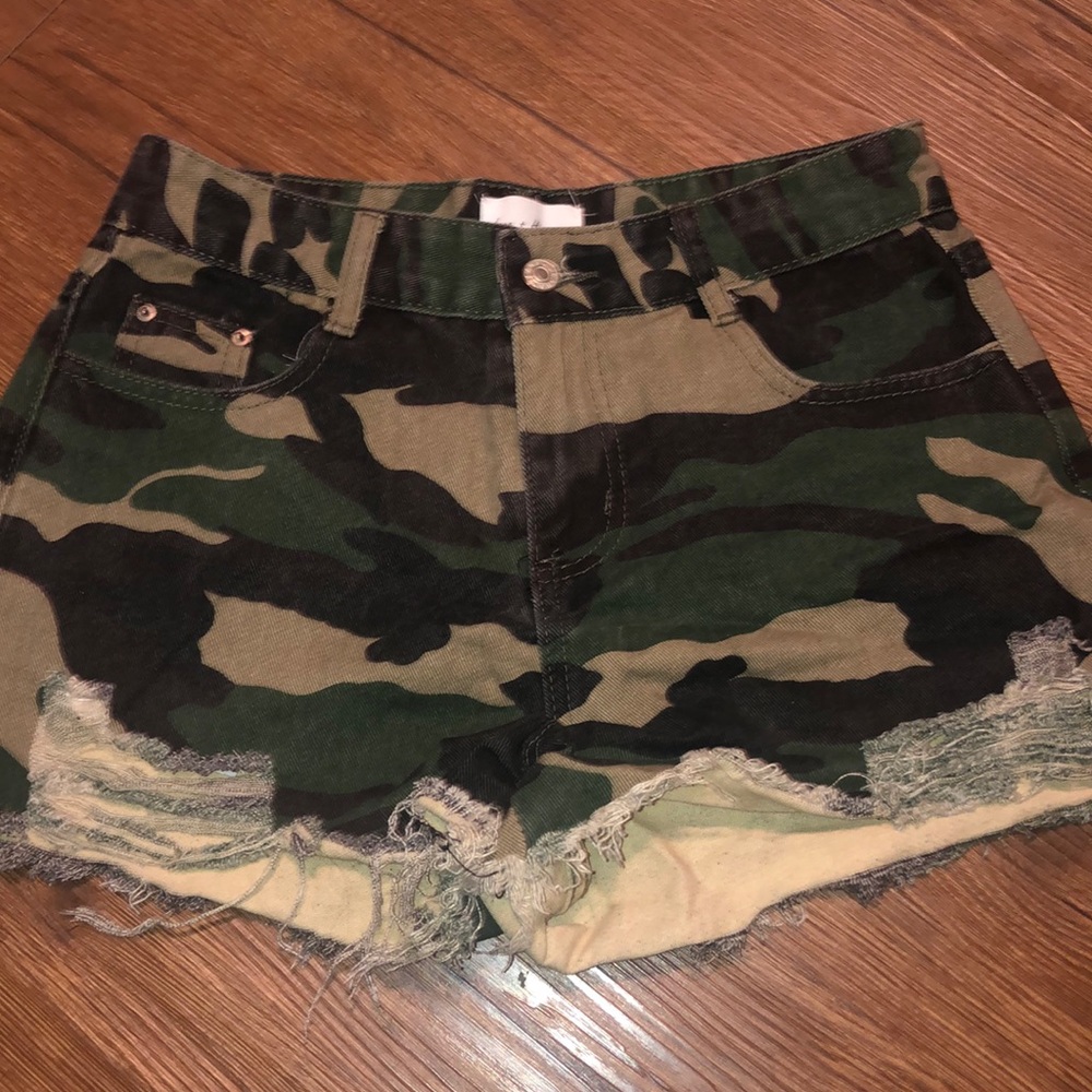 Camo Jean Shorts